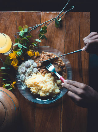 a plate with typical food from Sao Paulo, Brazil