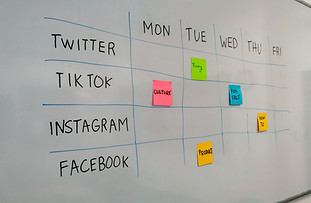 Whiteboard planning social Strategy