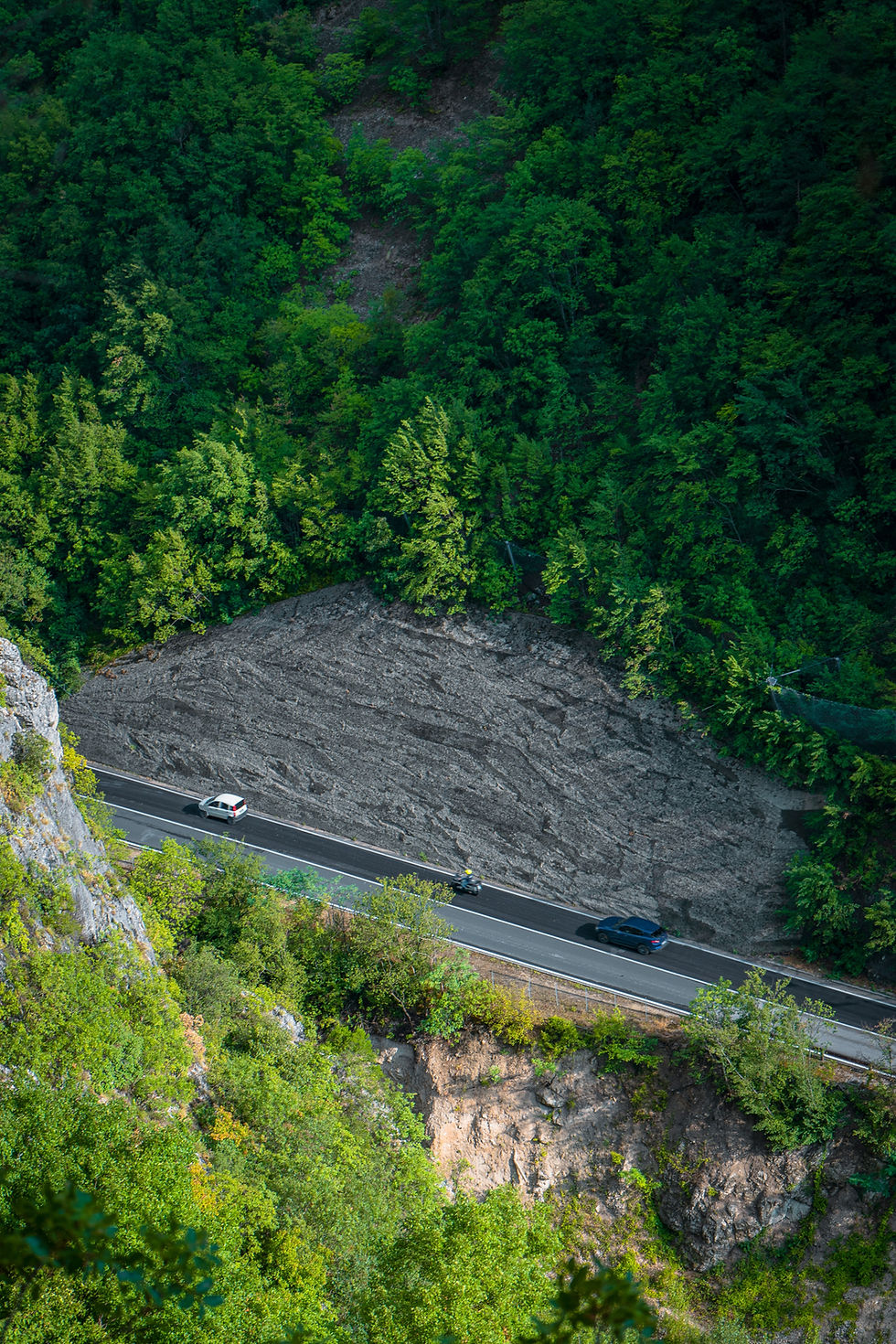 Landslide-prone embankment