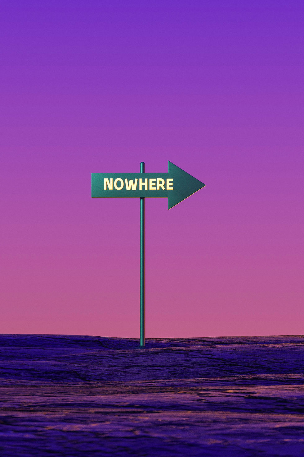 Sign pointing to "nowhere"