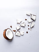 freshly toasted shredded coconut in a toasted coconut ice cream base