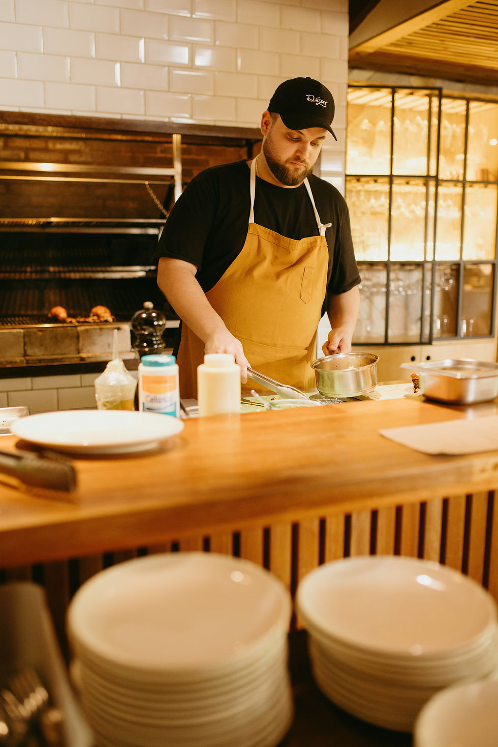 Chef cooking in kitchen