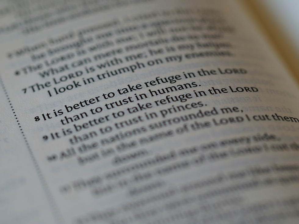 Take refuge in the Lord