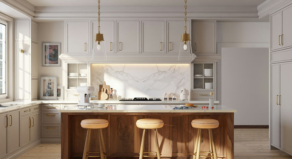 A beautifully organized kitchen with clear counters and intentional zones — representing the calm and function of professional home organization in St. Petersburg, FL.