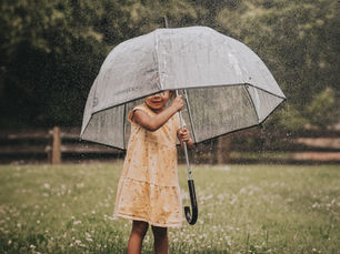 Child in rain