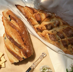 Illustration of the ham & cheese bread