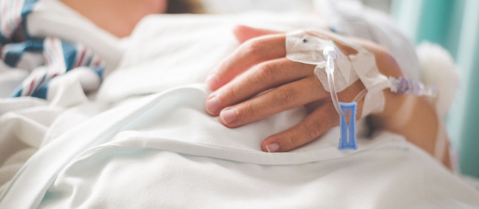 Patientin mit Infusion