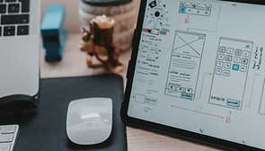 Photo of app designer's work