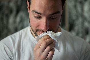 A man with a common cold