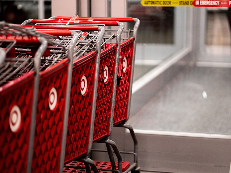 Grocery carts from tsrget