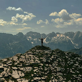 Uomo in montagna