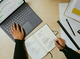 Typing on Laptop