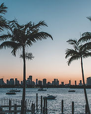 Sunset in Florida city