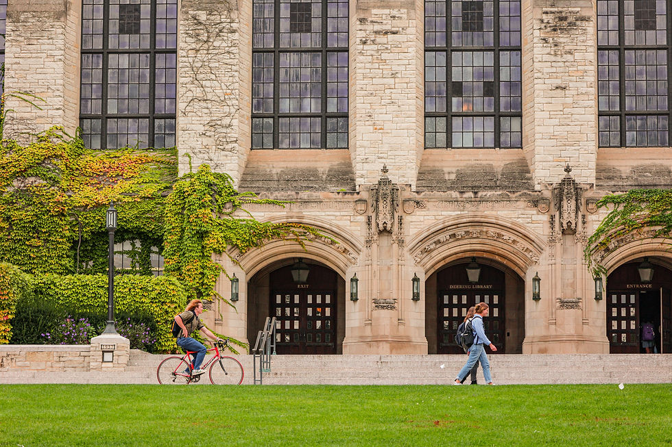 students on a college campus