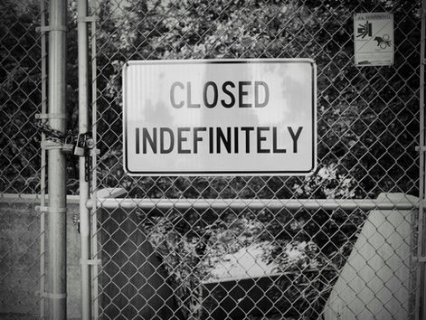 Closed Indefinitely Boundary Sign