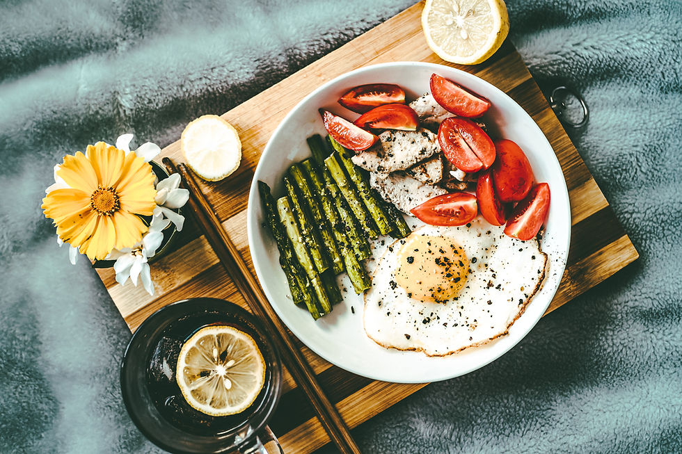 Healthy balanced meal prepared as part of a weight management plan.