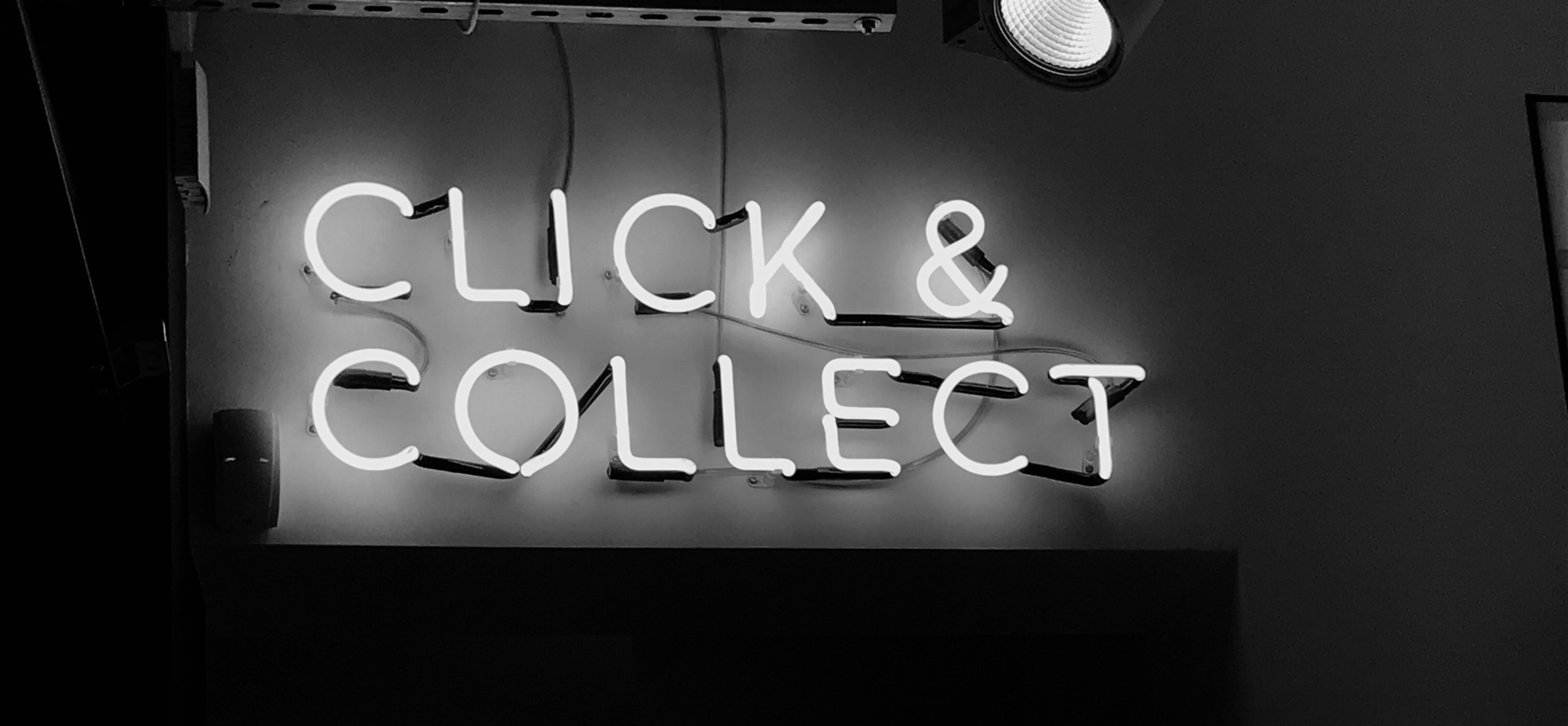 Click and collect sign - a great way to increase revenue