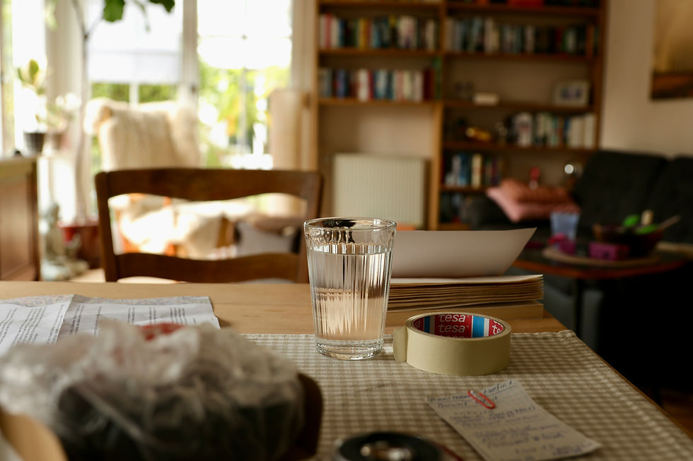 Eye-level view of a healthcare professional conducting a home medication review