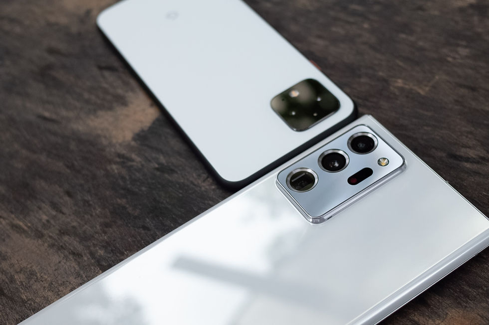 Thumbnail: Google Pixel 9a and another smartphone, backs