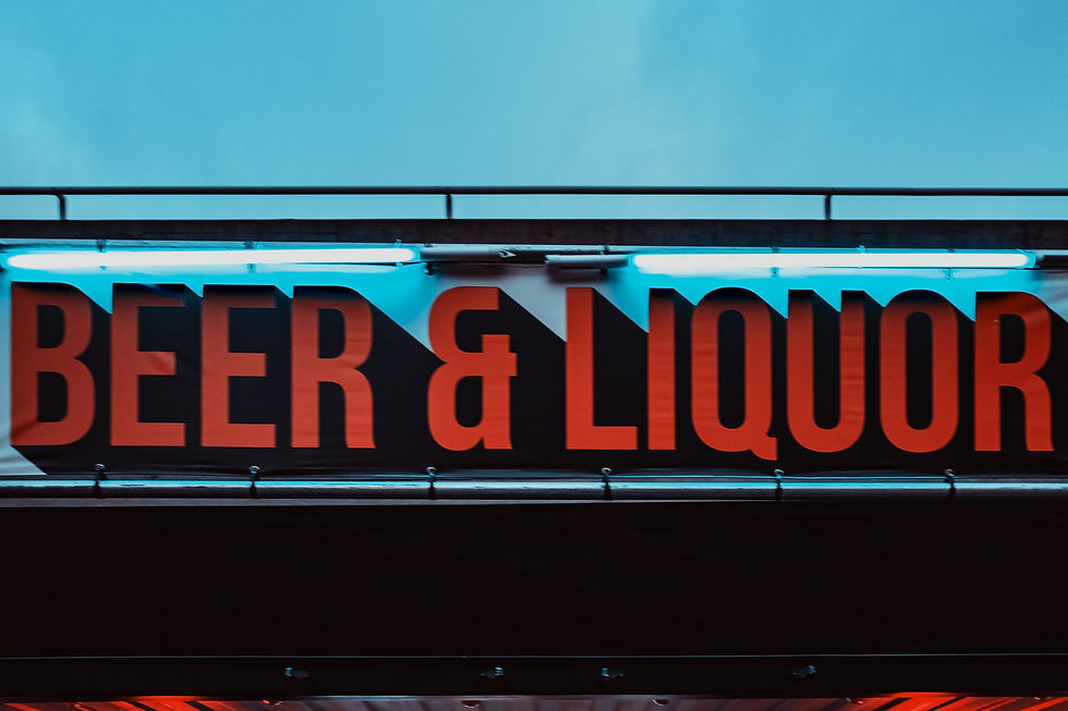 beer and liquor sign in london