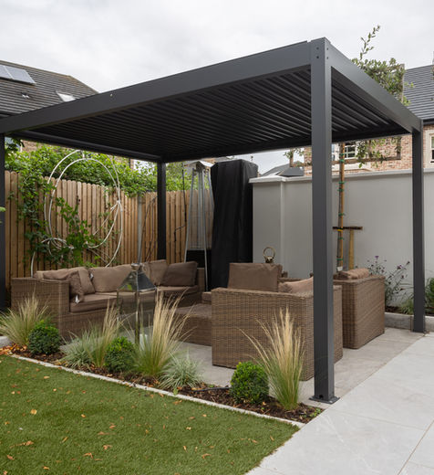 Modern Pergola In Backyard