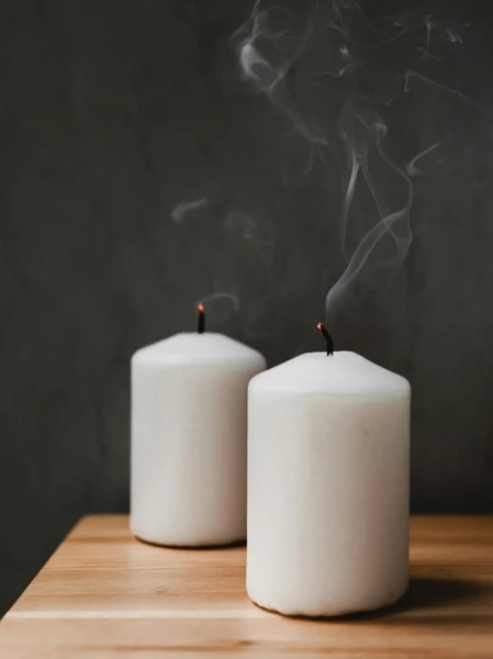 Smoldering candles