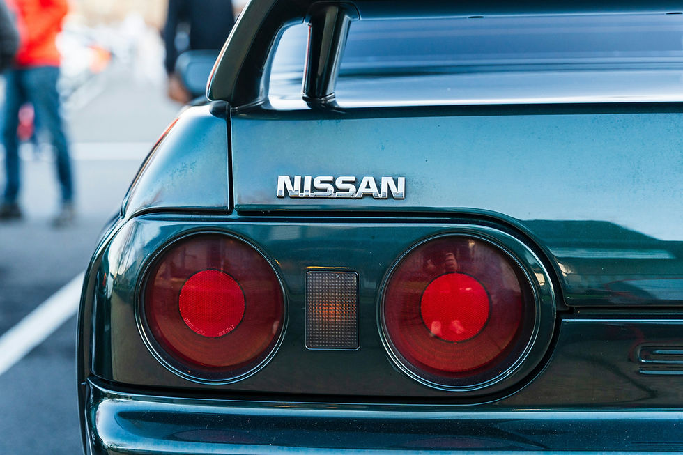 JDM Skyline parked. Rear shot - lights