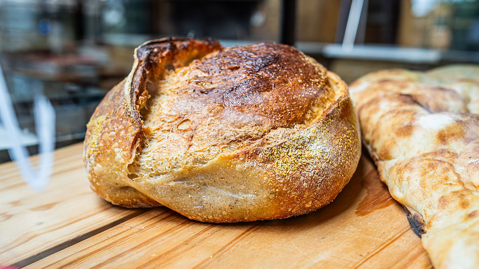 Homemade sourdough spelt bread showing soft crumb and light structure from spelt flour