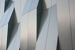Powder coated geometric metal panels