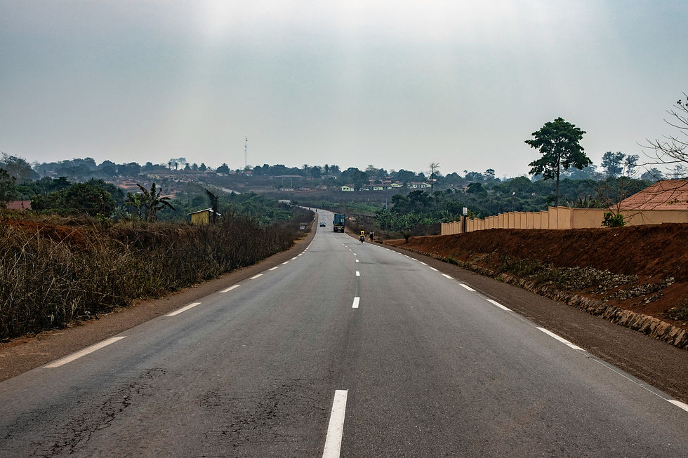 Example of rural highway Uganda