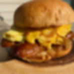 Pork Sausage, Spinach, Egg, & Cheese (Brioche) w/ Cajun Hash Browns