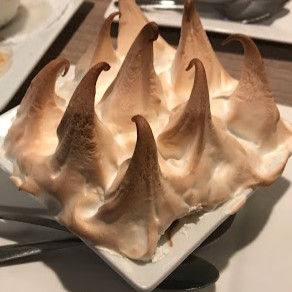 Heaps of toasted Meringue from our Baked Alaska Dessert