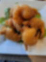 Tempura Shrimp with Sweet & Sour Sauce and a Lemon