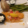 Santa Fe Fish Dinner with a Baked Potato and Sauteed Asparagus