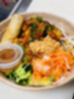 Vietnamese Rice Vermicelli Noodles W. Egg Roll- Bún Thịt Nướng Chả giò