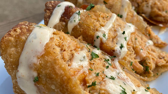 (1) Blackened Salmon Cake Eggroll