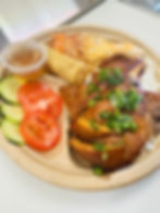 Grilled Pork Chop w. egg roll and fried egg - Sườn Nướng