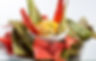 Crab Dip topped with Melted Cheese, served with tri-color flour tortilla chips
