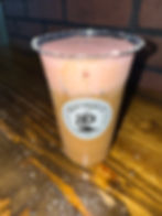 Strawberry Funnel Cake Latte