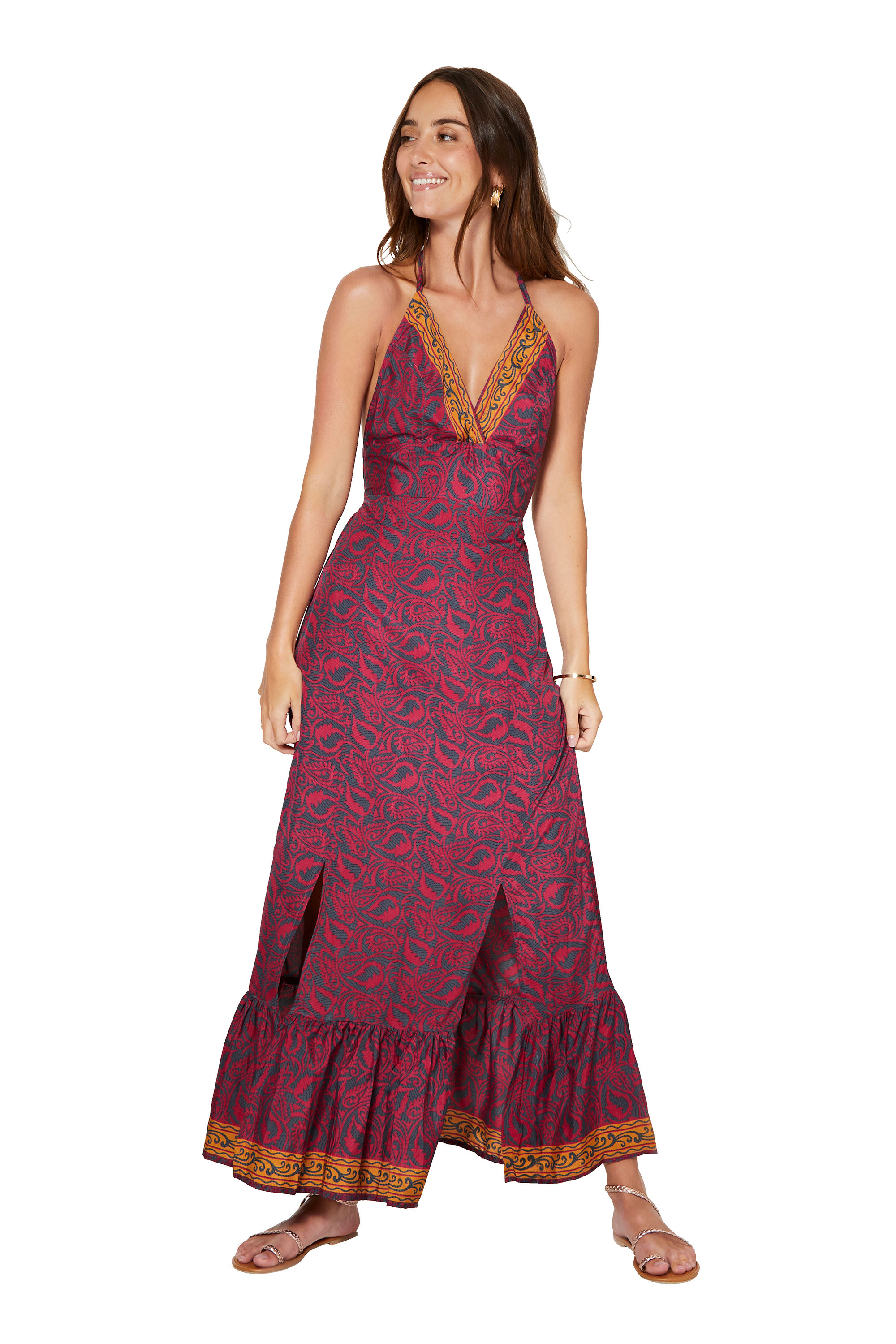 Vestido de Mujer Gris Rosa