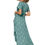 Miniatura: Azul Verde Rosa Vestido de Mujer
