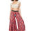 Thumbnail: Blue Pink Cream Women Trousers