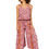 Miniatura: Rosa Borgoña Beige Naranja Mujeres Jumpsuit