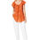 Thumbnail: Orange White Grey Women Top