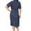 Miniatura: Azul Beige Negro Mujeres Vestido Talla Grande