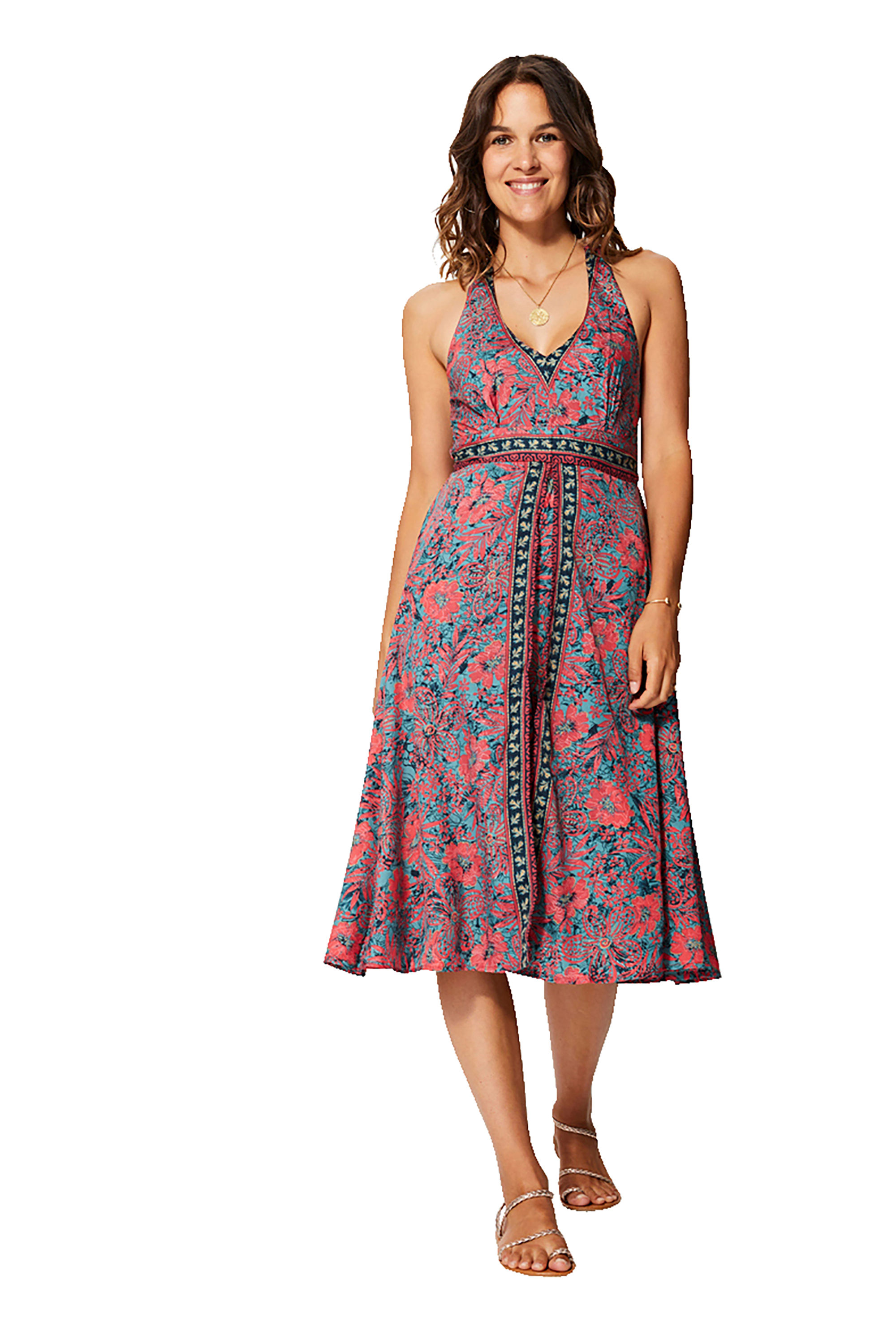 Vestido de Mujer Azul Marino Rosa