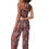 Miniatura: Negro Naranja Rojo Turquesa Mujeres Jumpsuit