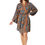 Miniatura: Azul Marrón Mujeres Kimono