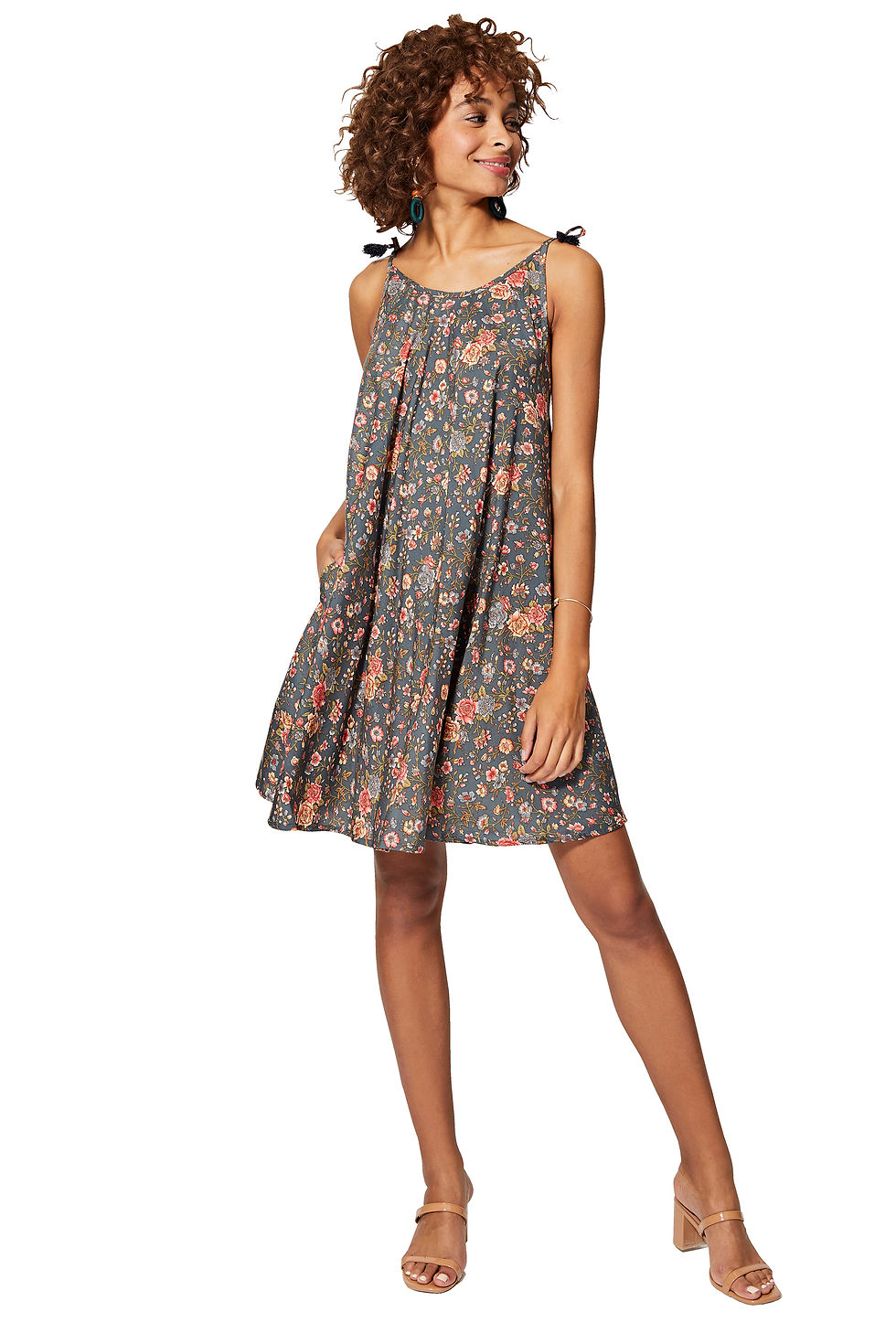 Grey Black Pink Yellow Women Dress