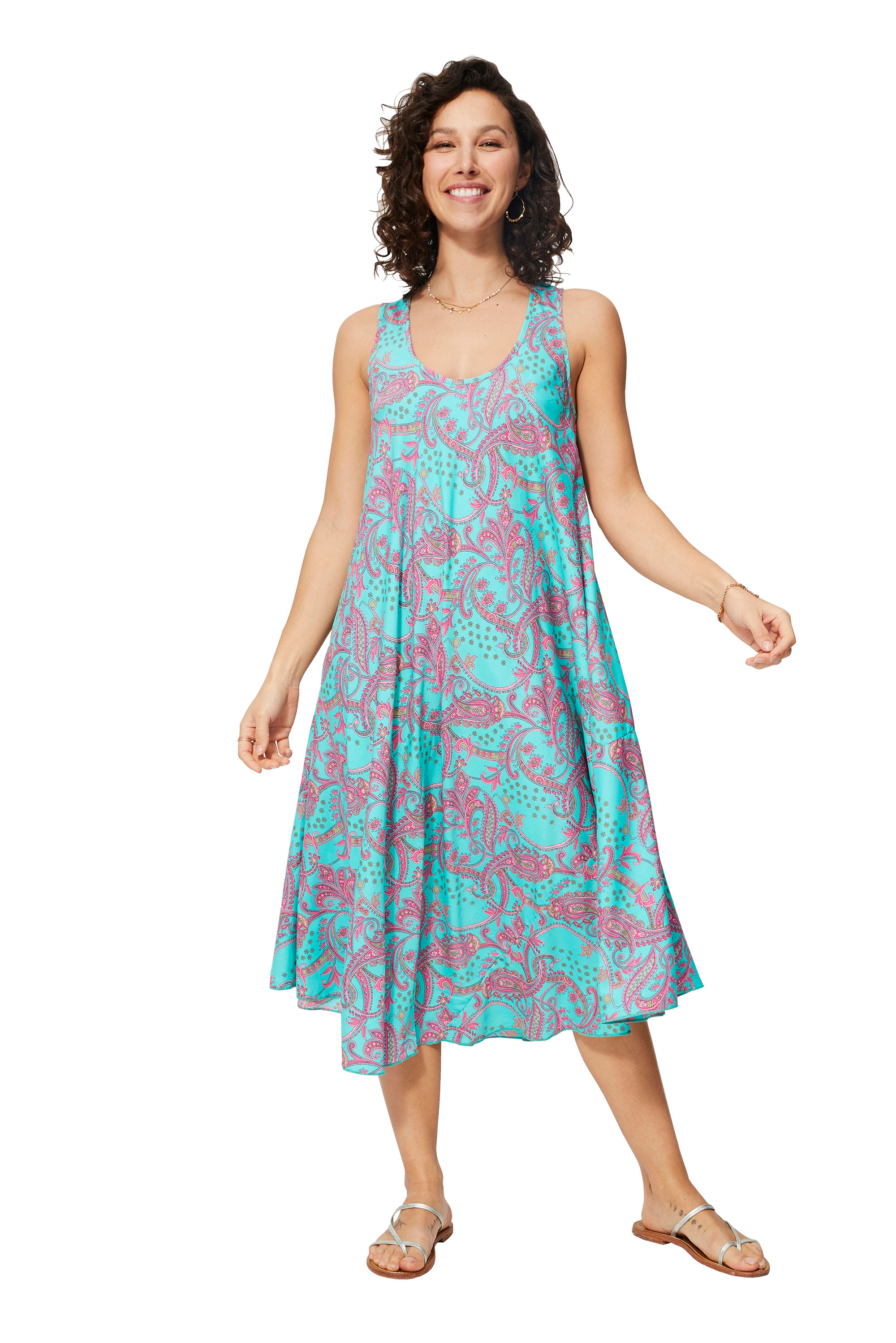 Turquoise Pink Grey Green <b>Women Dress</b>